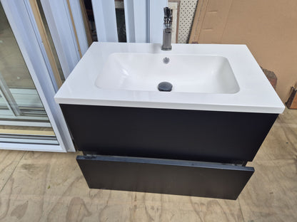 Wall hung vanity with mixer tap 750 W x 460 D