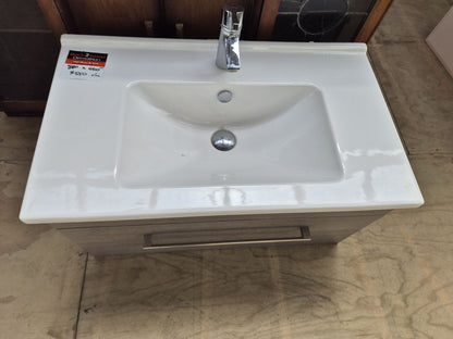 Wall hung Vanity with mixer tap & pop up waste 800 W x 460 D