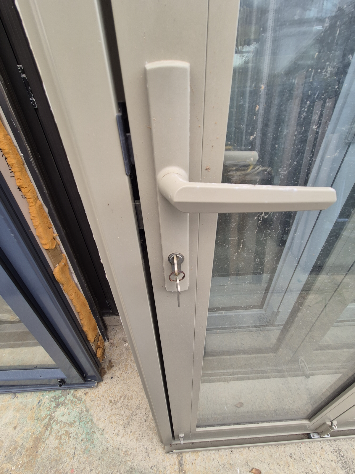 Lichen Green Double Glazed Bifolding Door #2541 see matching joinery
