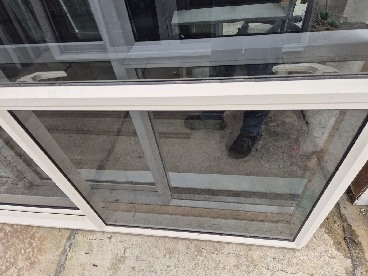 Cream Ranchslider with opening window 2 H x 2.7 W #2556