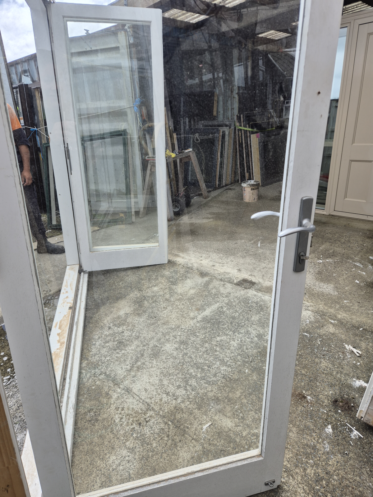 Cedar Bifold Doors with outside access 2140 H x 2400 W #2544 -see matching set
