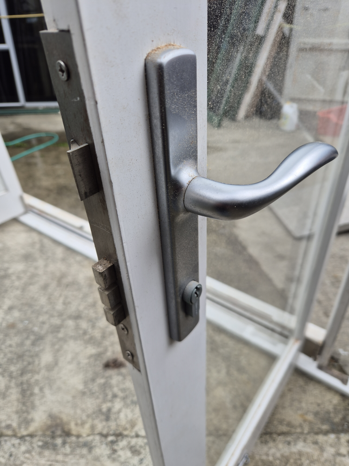 Cedar Bifold Doors with outside access 2160 H x 2260 W #2545 -see matching set