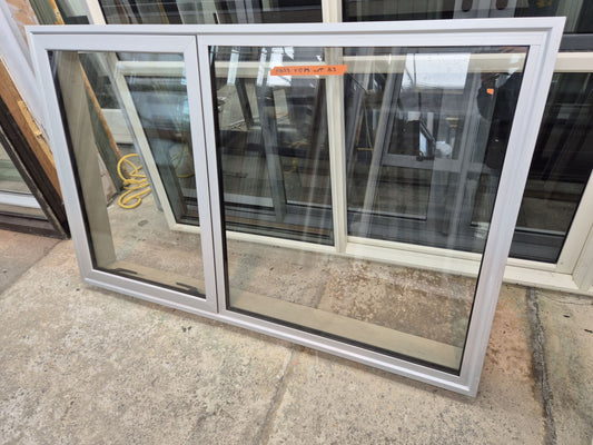 NEW Double Glazed Anodised Silver Window 1 H x 1.6 W #2549