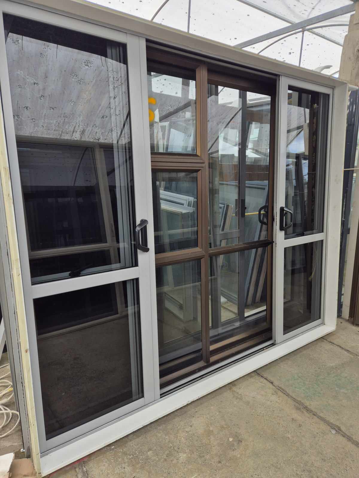 Light Grey Biparting Sliding Doors 2 H x 2.4 W #2542- See matching Slider