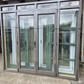 Brown French doors 2190 H x 2400 W NEW JAMBS Good condition #2163