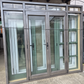 Brown French doors 2190 H x 2400 W NEW JAMBS Good condition #2163