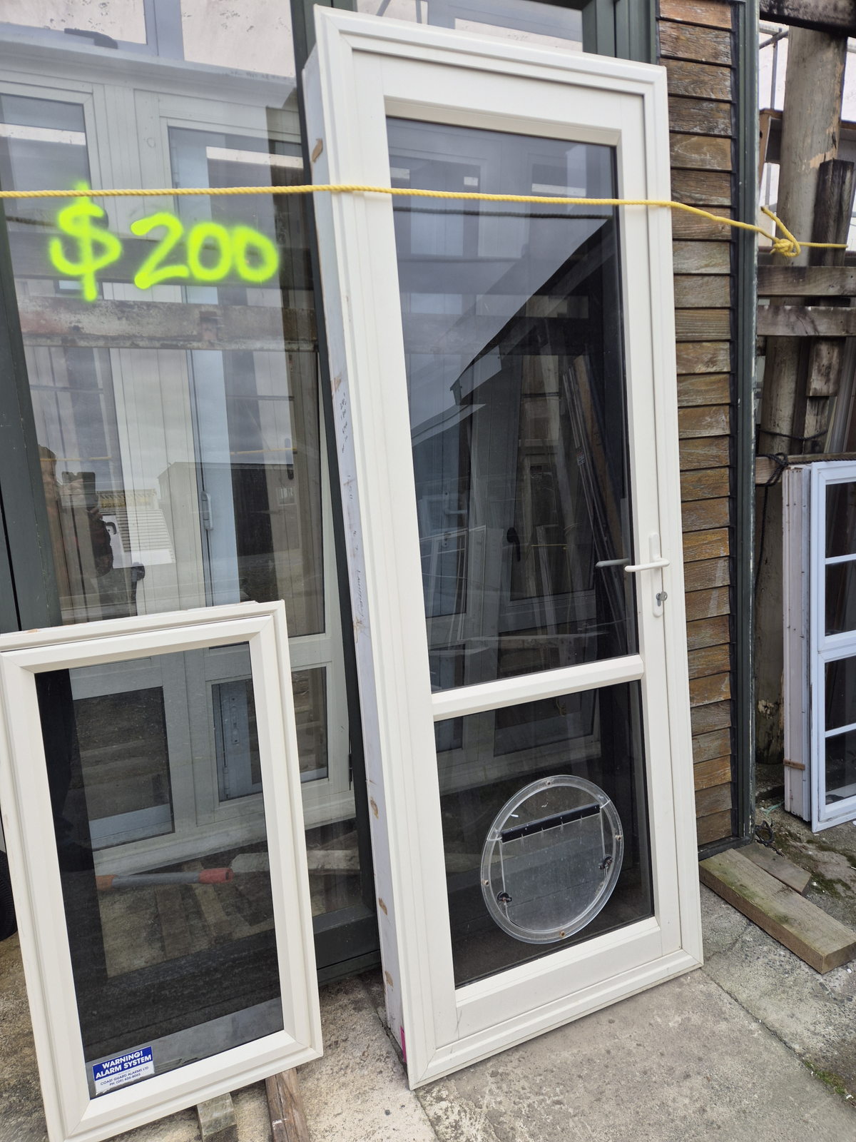 Off White Aluminium Door 2180 H x 800 W #2326