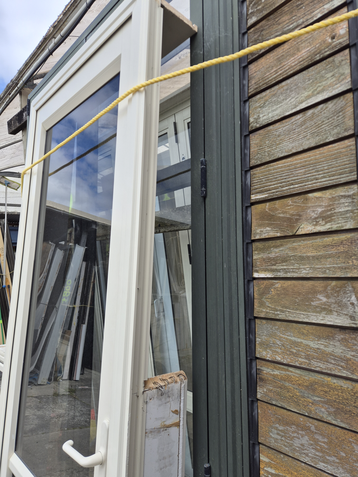 Off White Aluminium Door 2180 H x 800 W #2326