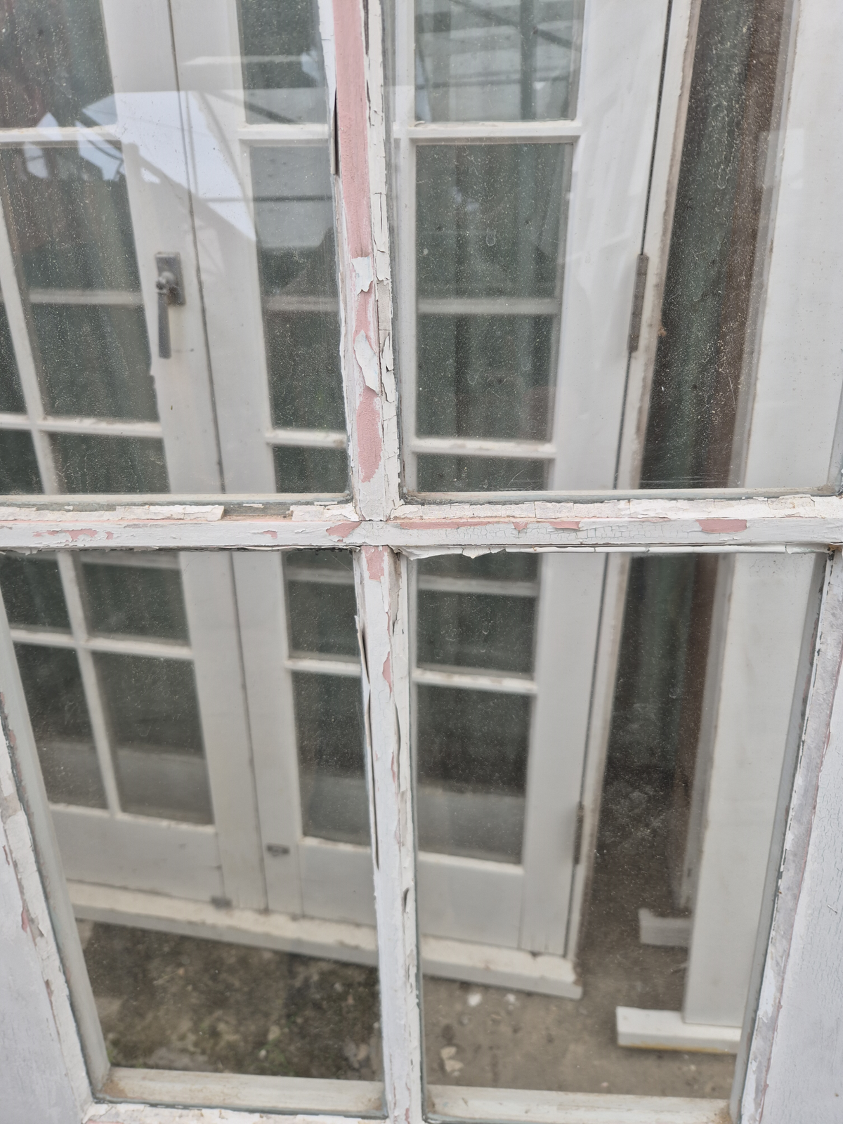 2x Colonial Wooden 8 lite French Doors, matching pair #2558