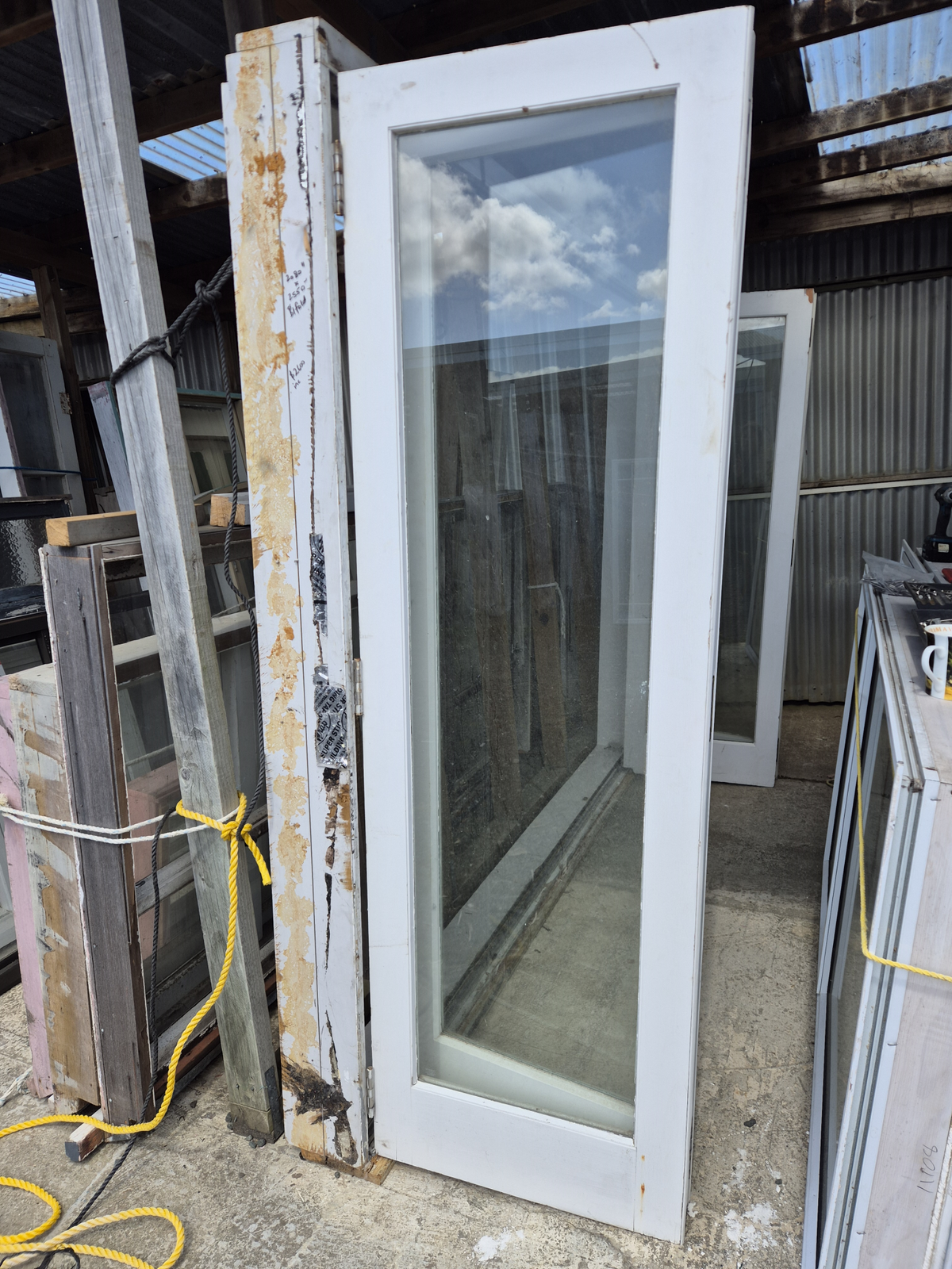Cedar Bifold Door, Full pane safety glass 2080 H x 2550 W #2564