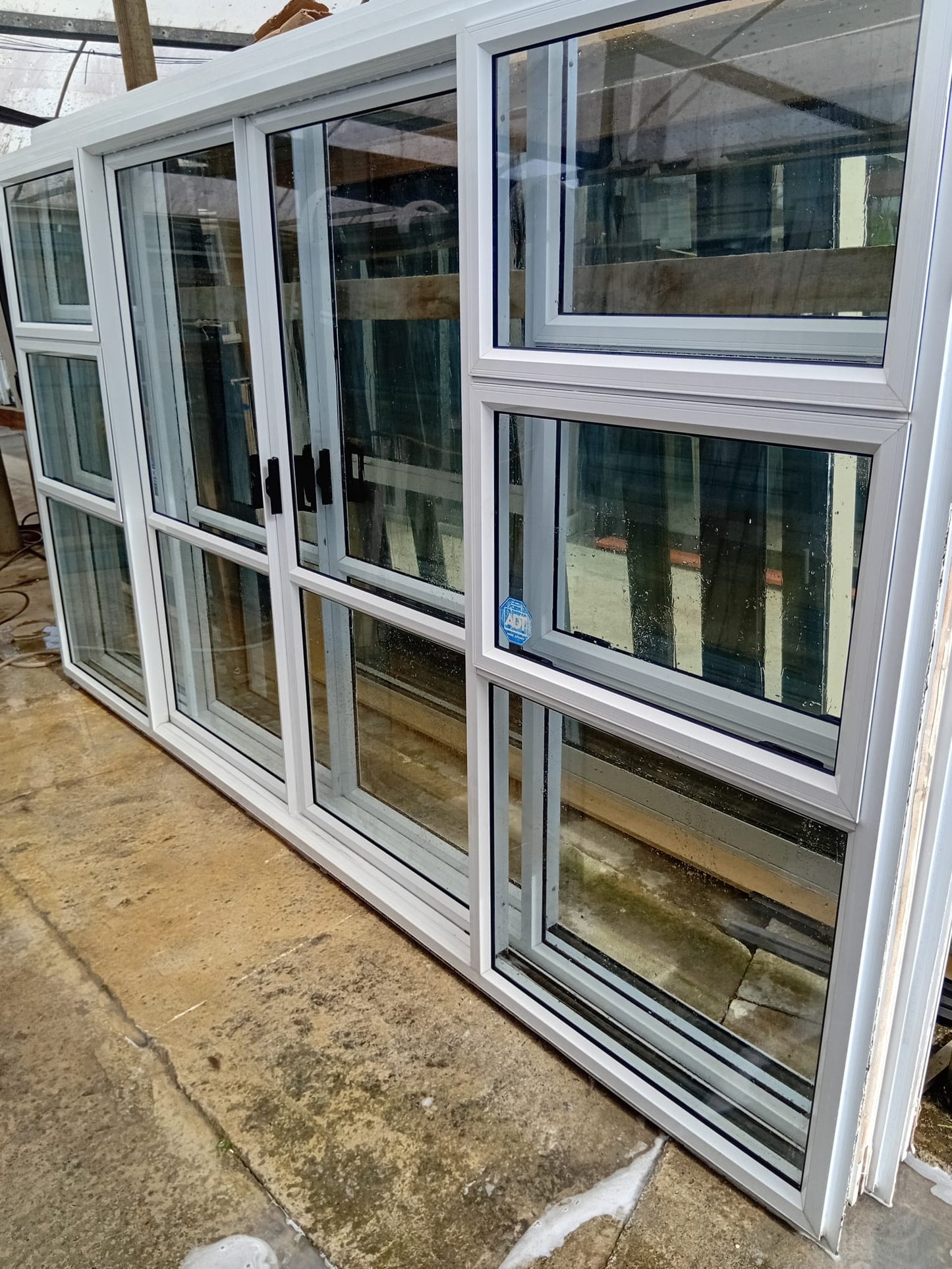 White Double Sliding Door Bi-parting 2 H x 3.6 W #2404