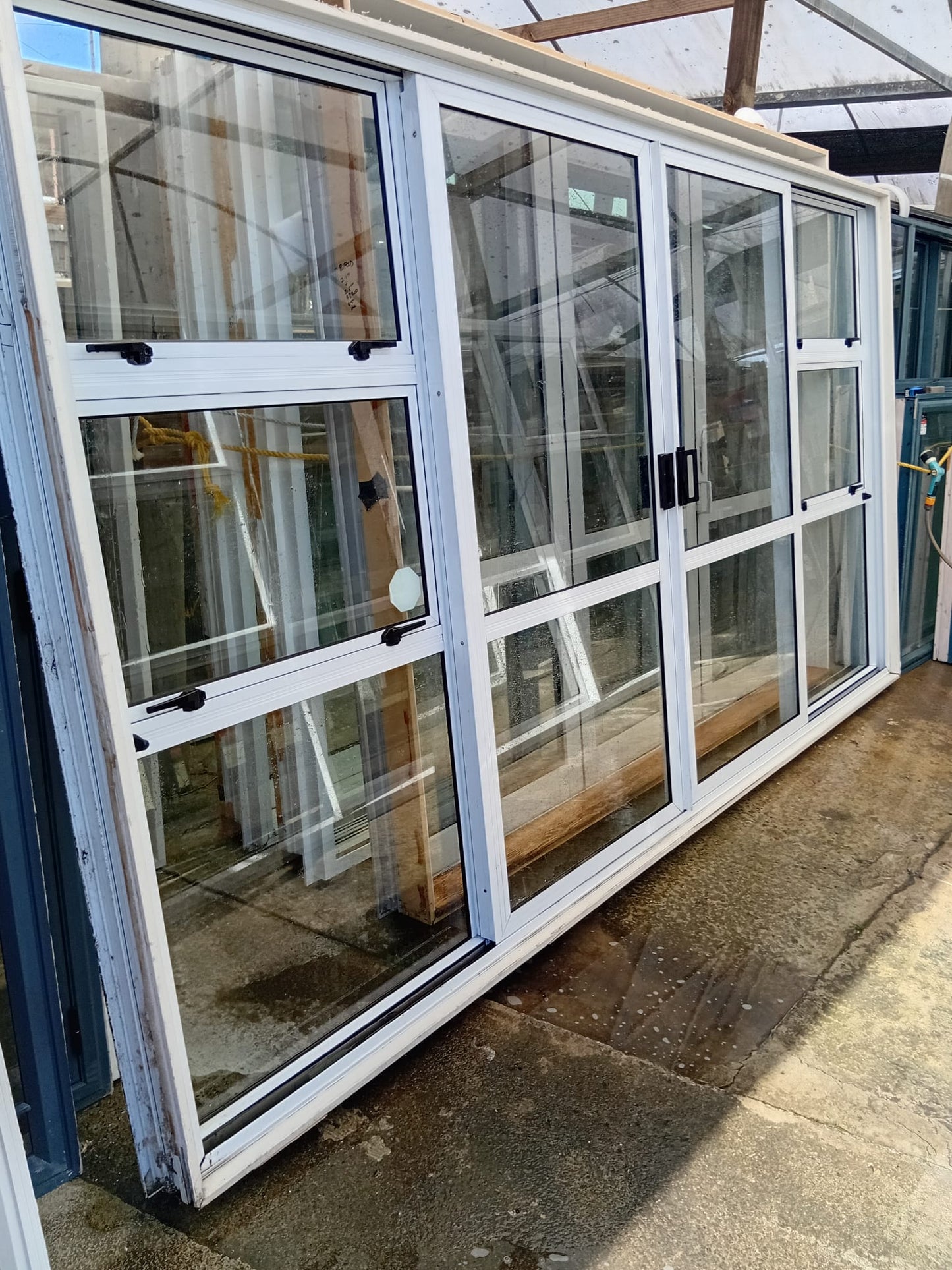 White Double Sliding Door Bi-parting 2.1 H x 3.6 W #2403