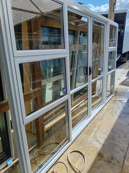 White Double Sliding Door Bi-parting 2.1 H x 3.6 W #2403