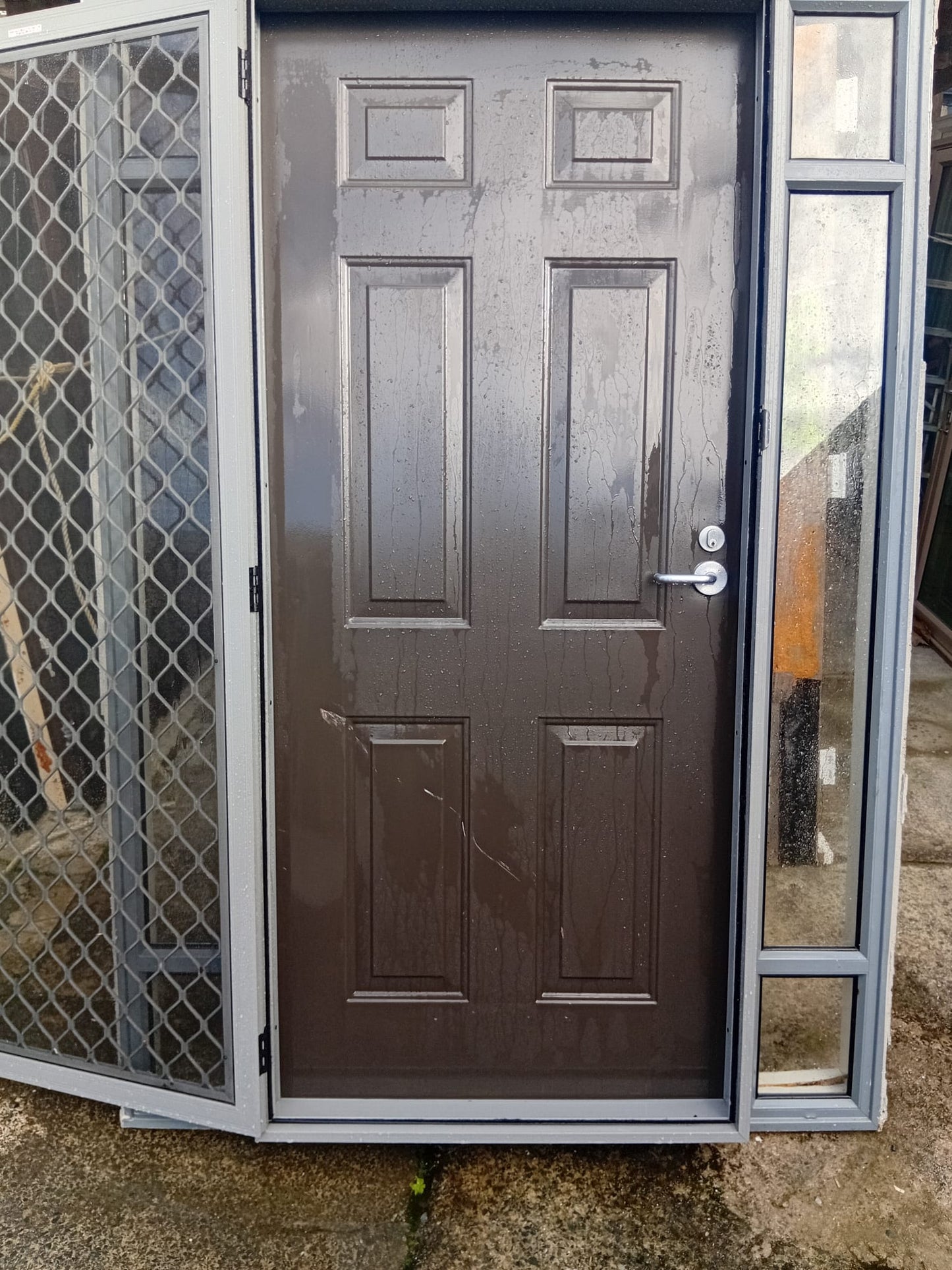 Entrance door with security door 2060 H x 1420 W #2062