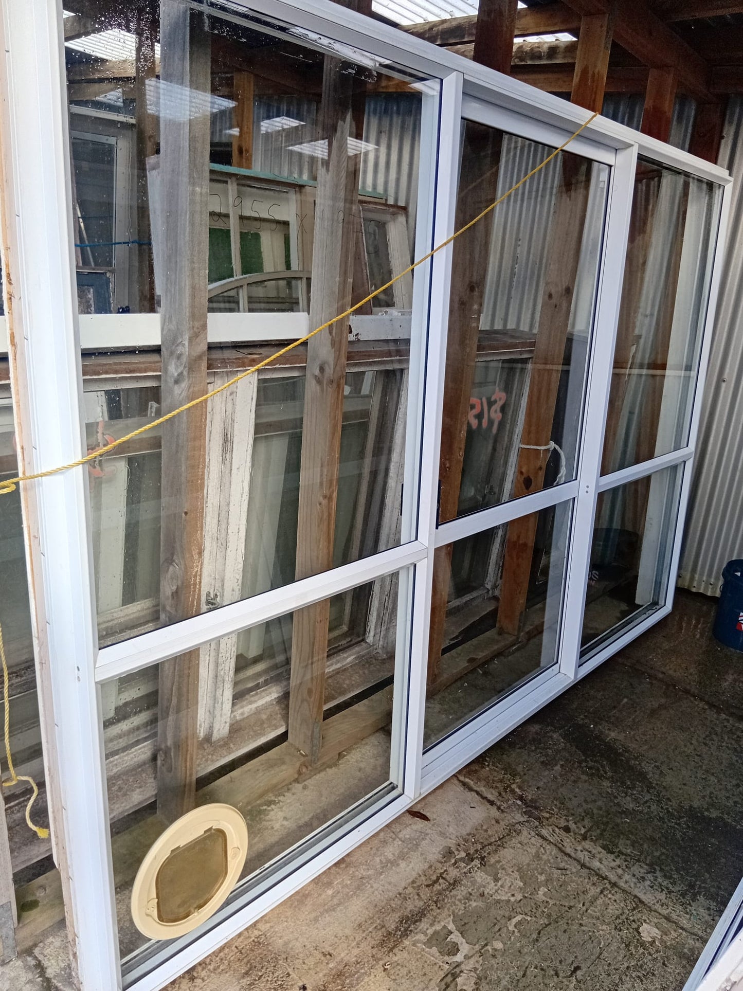 Job lot of White Aluminium Joinery, priced & will sell individually #2063