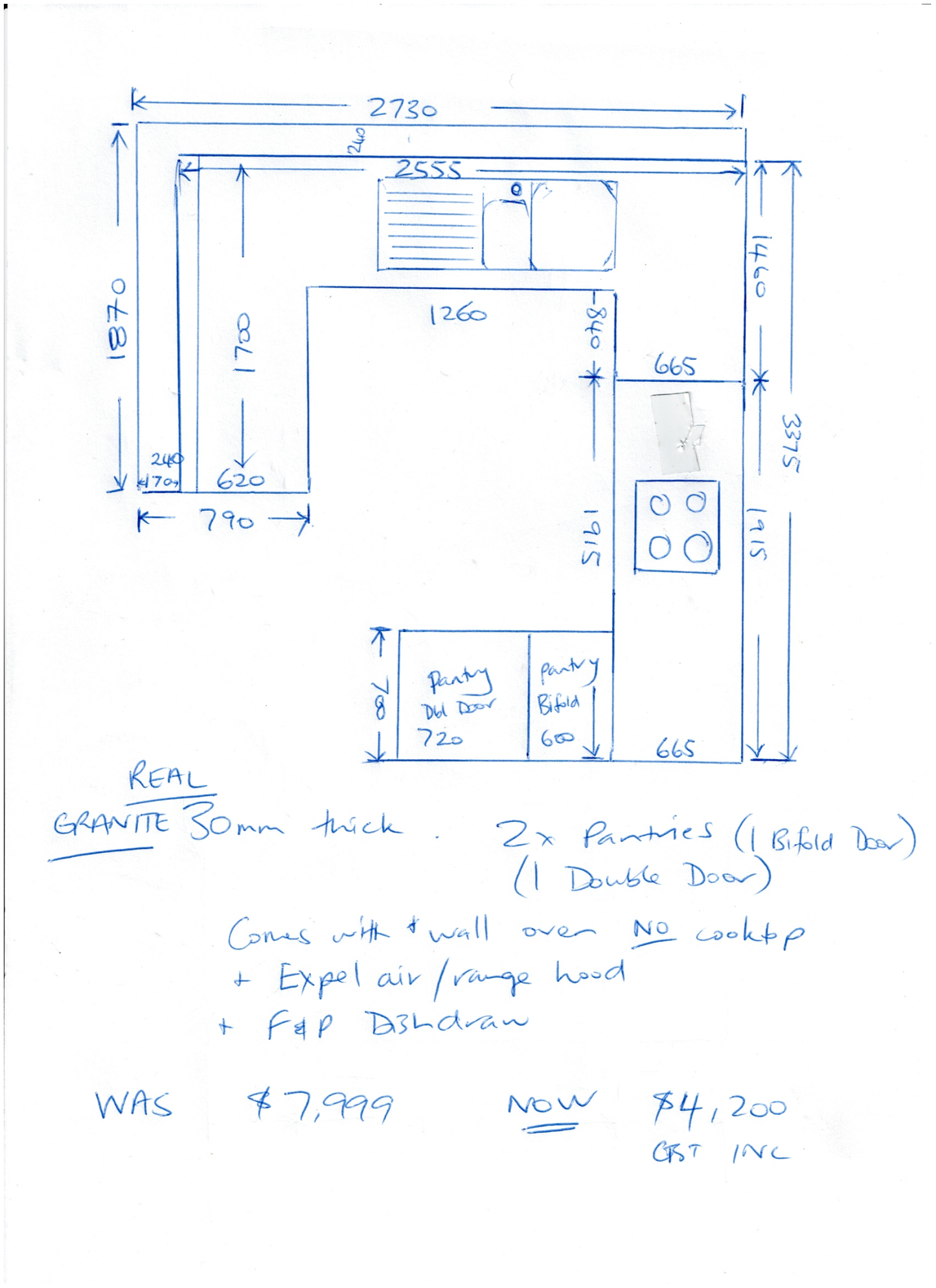 Complete Kitchen, Beautiful Black Granite bench tops **SALE* WAS $7999