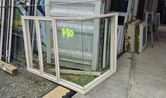 Corner Aluminium window with 2 opening windows 1500 x 950 x 1200 H #2280