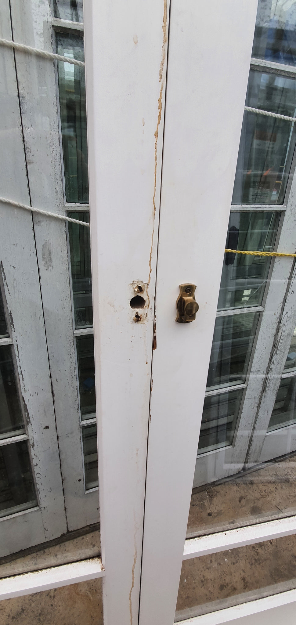 Cedar Bifolding Door with Access Door 2365 H x 2180 W #BDO6