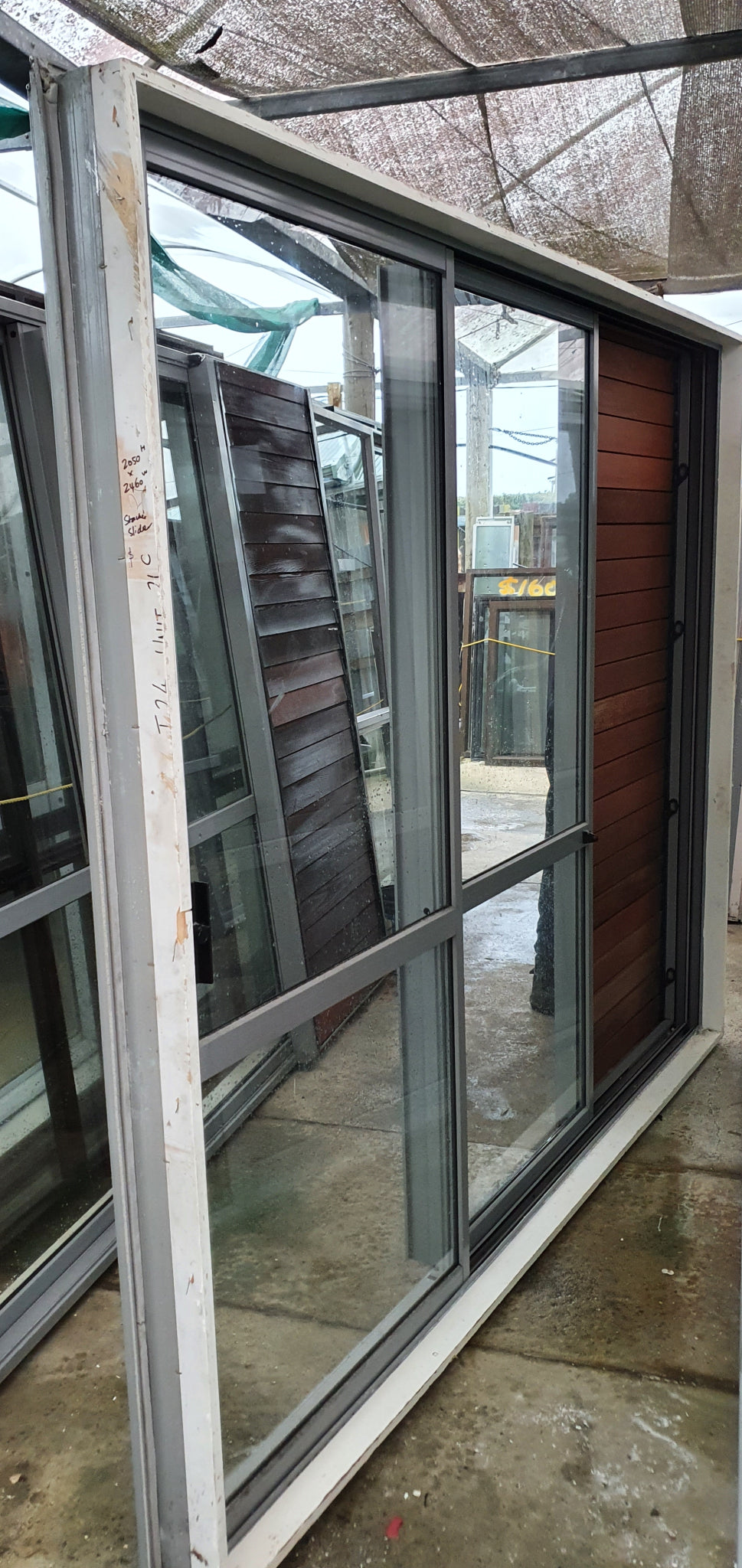 Sandstone Grey Stacker with Louvres 2050 H x 2460 W ( 2 available R - L ) #RSW7
