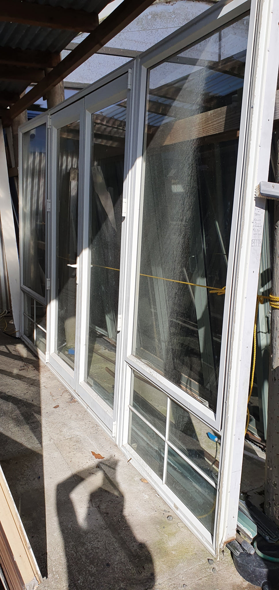 Cream French Door with Opening Windows 2200 H x 3640 W #FDP4 – Back 2 ...