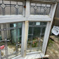 Original Leadlight Bay Window with Fanlights 1530 H x 605 mm (each panel) W #WD3