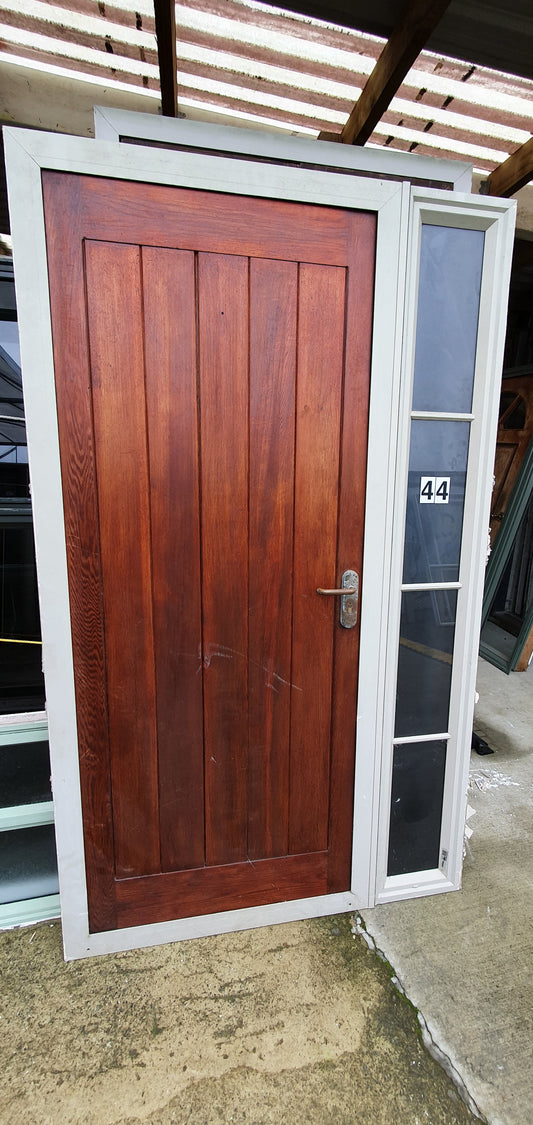 Mist Green Aluminium Cedar Entrance Way Door 2040 H x 1200 W #ED002