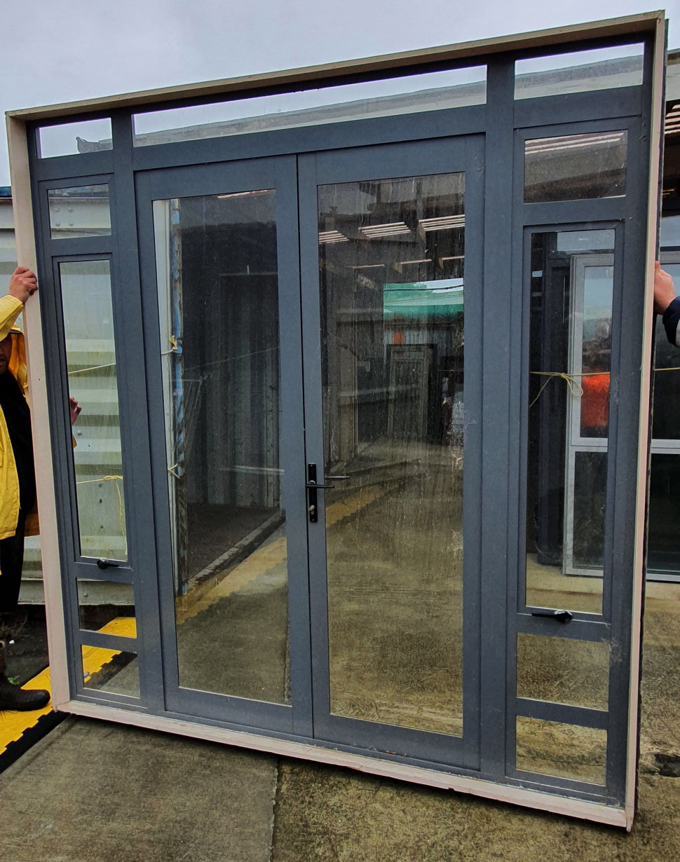 Denim Blue French Door with Opening Windows 2350 H x 2200 W #FDR7 - 2 available