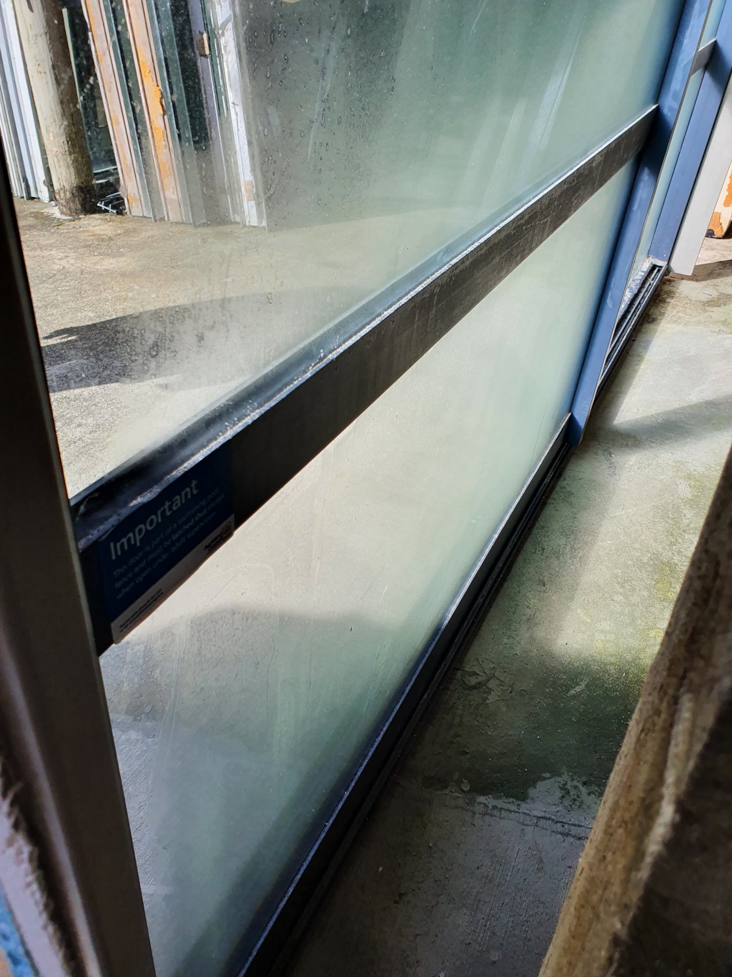 Double Glazed Denim Blue Ranchslider with Flyscreen 2.2 m H x 3 m W #RS123
