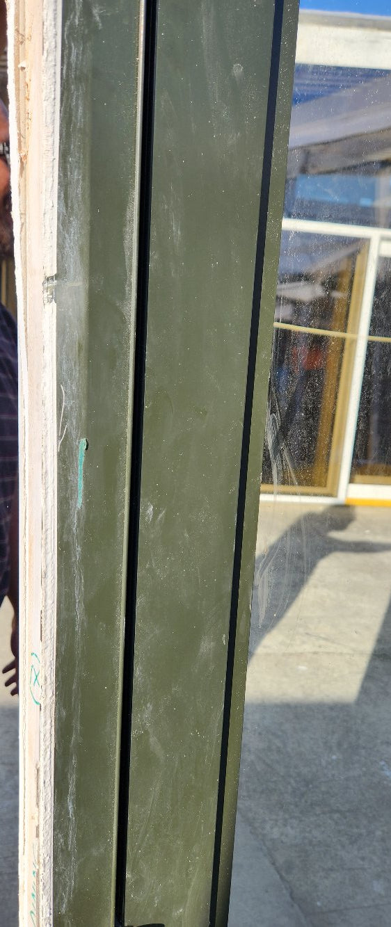 Double Glazed Karaka Green Bifolding Door 2.1 m H x 2.6 m W #BDE1