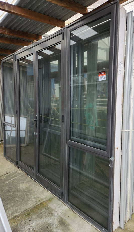 Double Glazed Ironsand French Doors with Opening Windows 2250 H x 3115 W #DG031