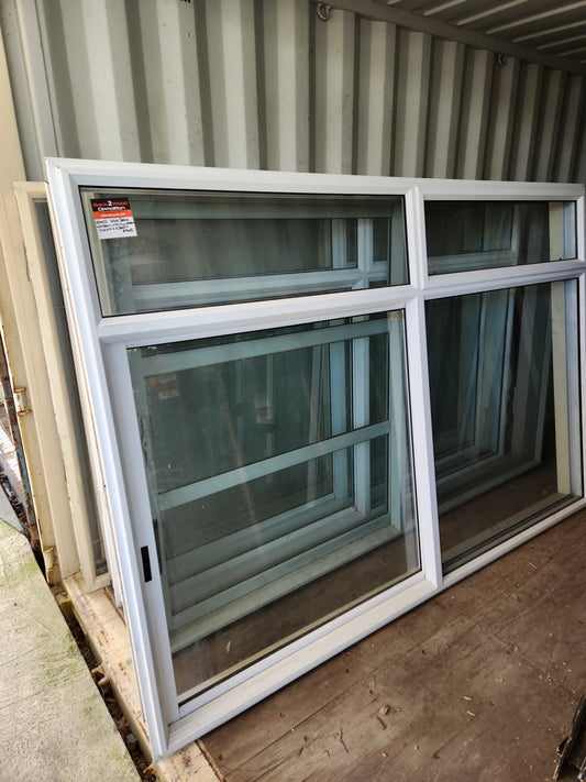White Sliding Window with Top Awning Opening Window 1540 H x 2300 W #WD31