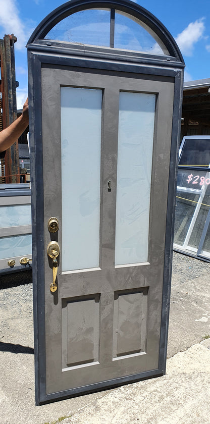 Denim Blue Single Door with Wood 2.4 / 2050 H x 885 W #SDO6