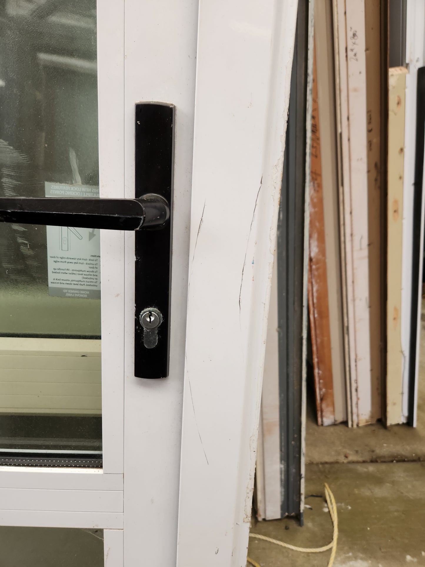 Double Glazed White Single Exterior Door 2000 H x 880 W #SDP2