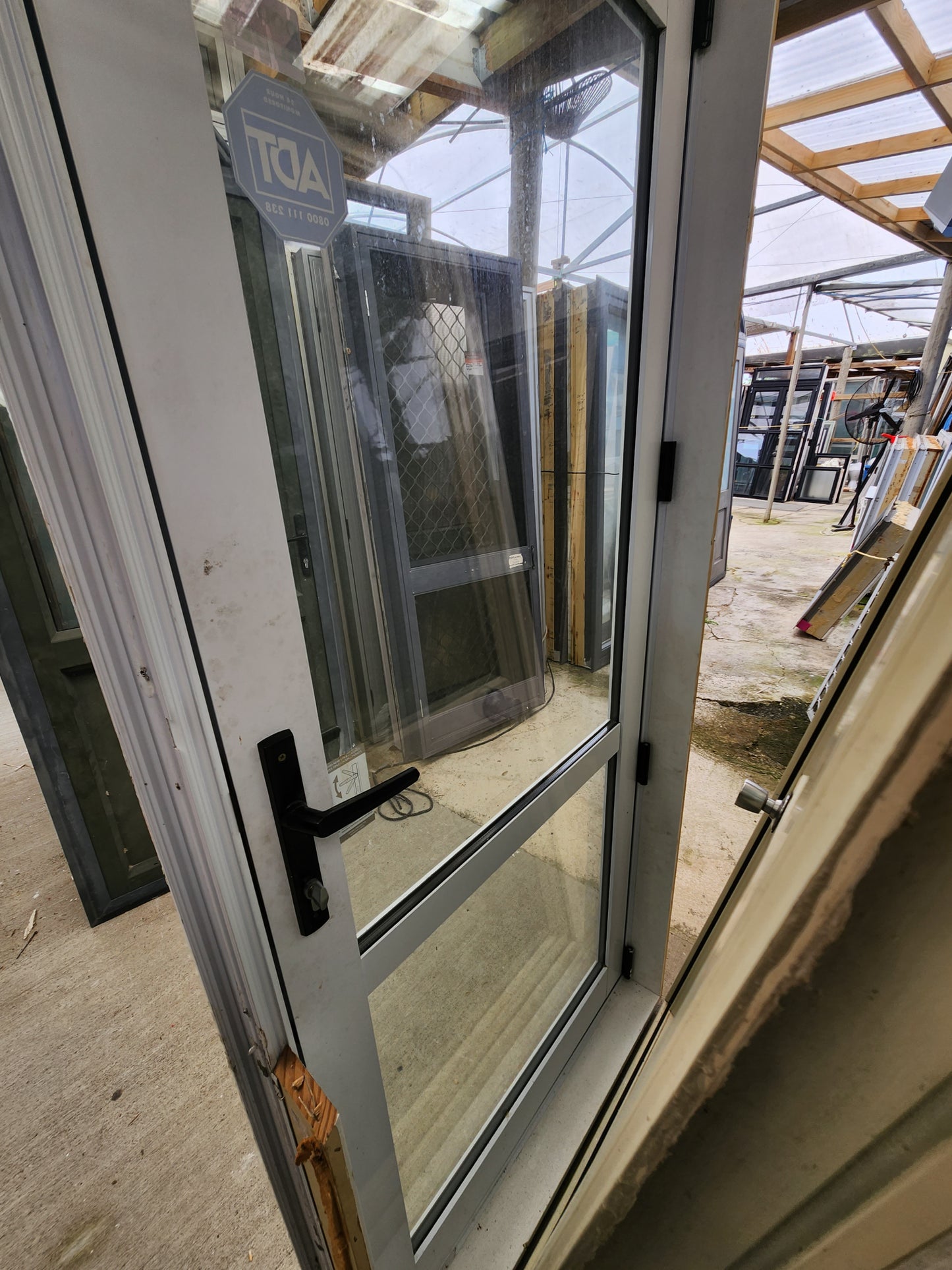 Double Glazed White Single Exterior Door 2000 H x 880 W #SDP2