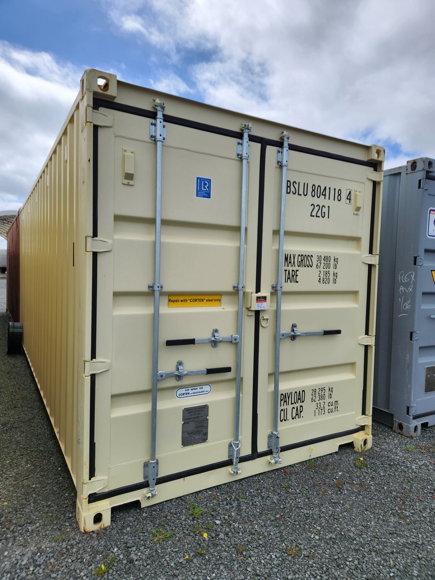 New / One Trip Beige 20ft Shipping Container