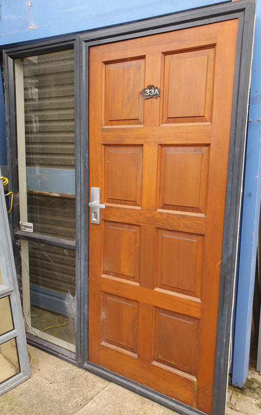 Grey Friars Entranceway Door with Wooden Leaf 2050 H x 1600 W #ED015