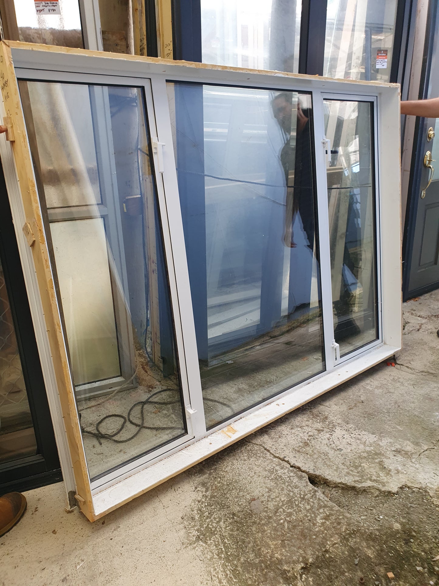 Double Glazed Warm White Double Casement Window 1480 H x 1990 W #W073 - 2 avail