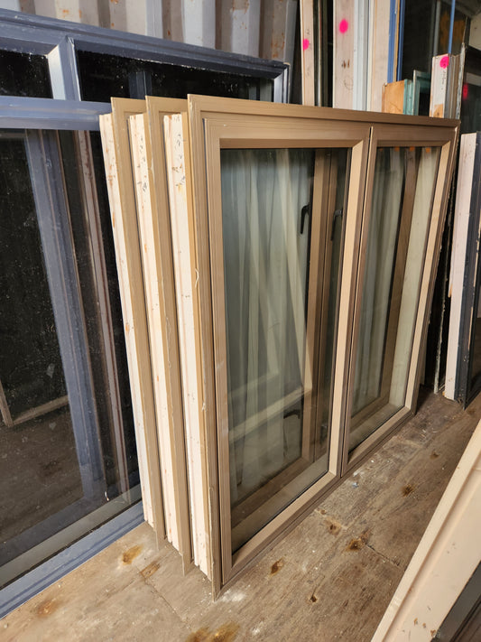Desert Sand Double Casement Opening Window 1.2 H x 1.2 W #W071 (3 available)