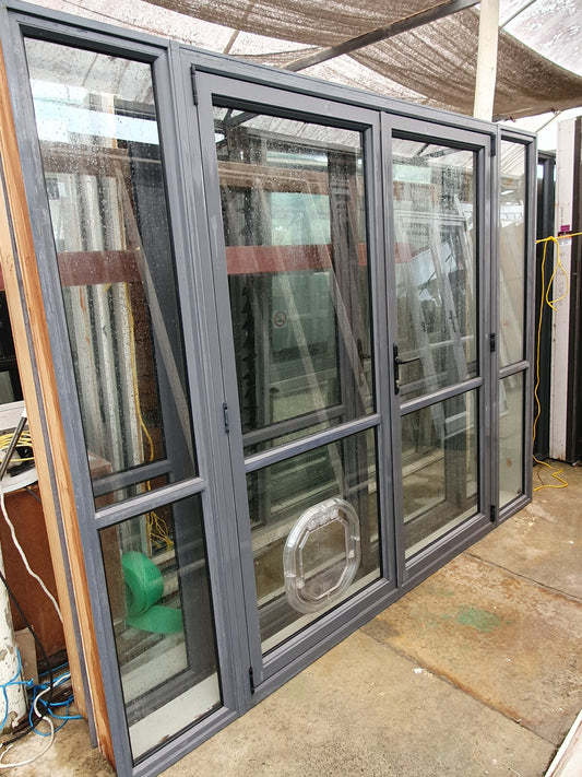 Denim Blue French Doors with Fixed Sidelights 2000 H x 2590 W #FDV22