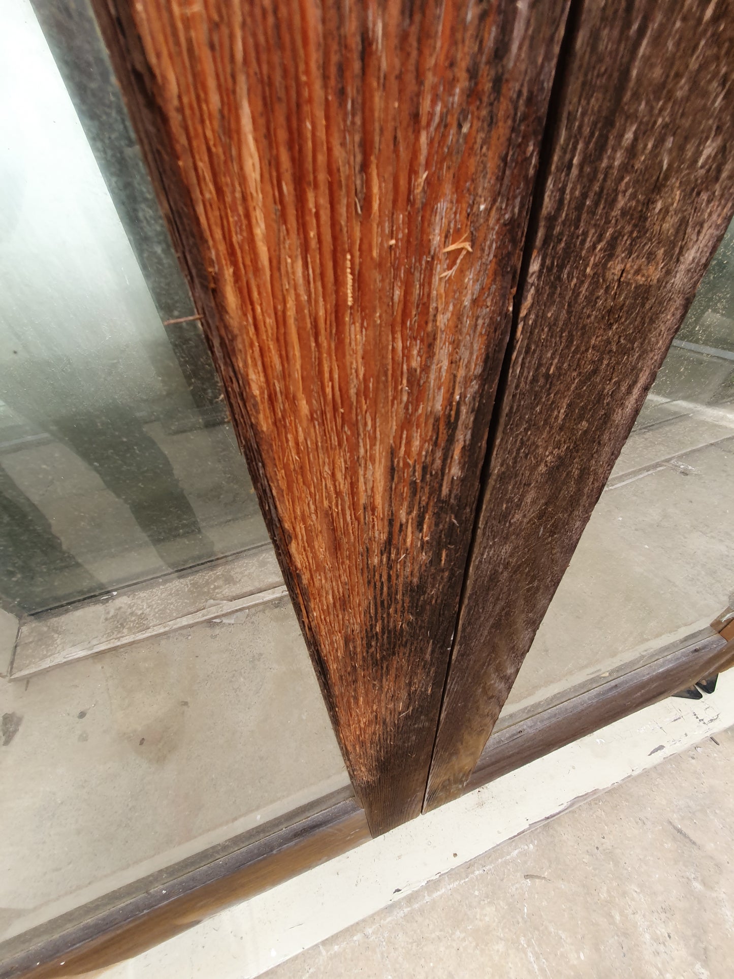 Cedar Bifolding Door with Rimu Jambs 2.1 H x 2.4 W Safety Glass #BDE4